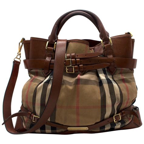 burberry nova check baguette|burberry checked canvas tote bag.